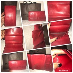 💯% Authentic Louis Vuitton Trifold Epi Red Wallet